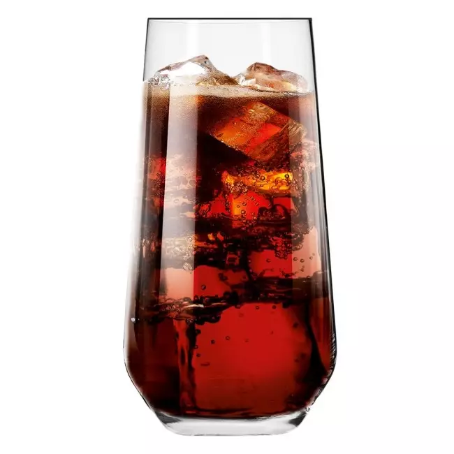 Szklanki long drink Krosno Splendour 490ml zdjęcie poglądowe szklanki z napojem